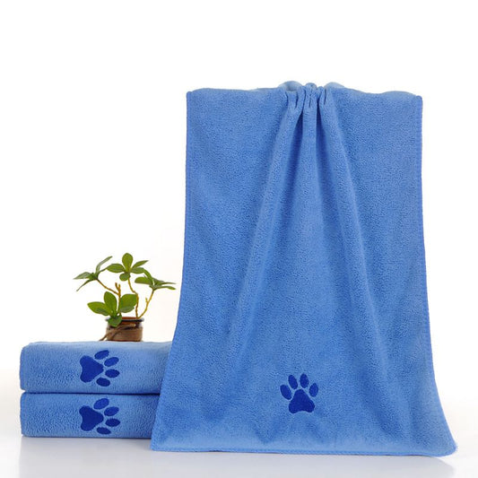 Blue 50*100cm Pet Drying absorbent Towel for Dogs and Cats - Quick Dry Super Absorbent Microfiber Bath Towel V888-ELOSUNG53176