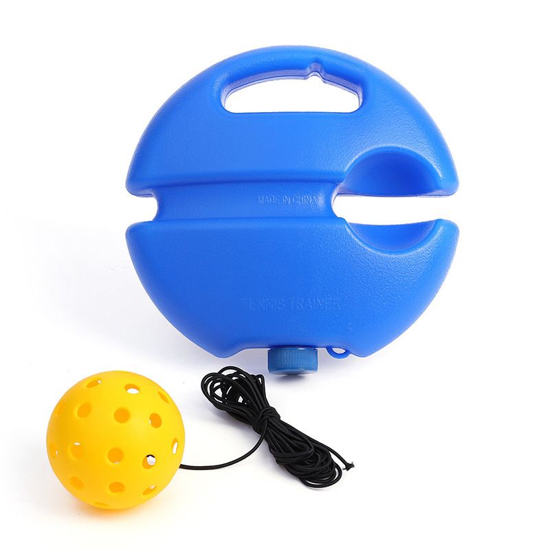 Pickleball Trainer Rebound Practice Set with Yellow Tethered Ball and Blue Fillable Base -Solo Training Aid V888-ELOSUNG53189