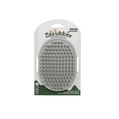 Grey Pet Bath Massage Brush Soft TPR Grooming Brush for Dogs and Cats Adjustable Hand Strap Deshedding V888-ELOSUNG53221