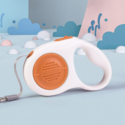 Orange 5M Automatic Retractable Dog Leash -Extendable Pet Lead with One-Button Brake Lock, Tangle-Free 360 V888-ELOSUNG53289