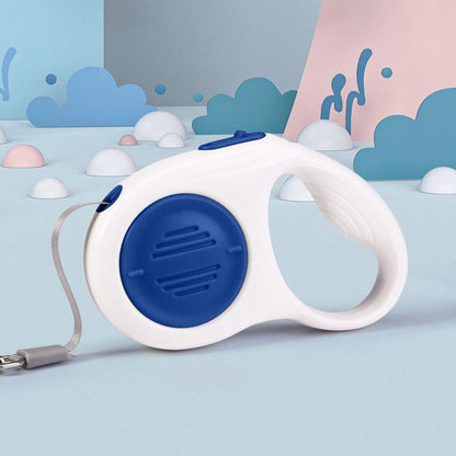 Blue 5M Automatic Retractable Dog Leash -Extendable Pet Lead with One-Button Brake Lock, Tangle-Free 360 V888-ELOSUNG53291