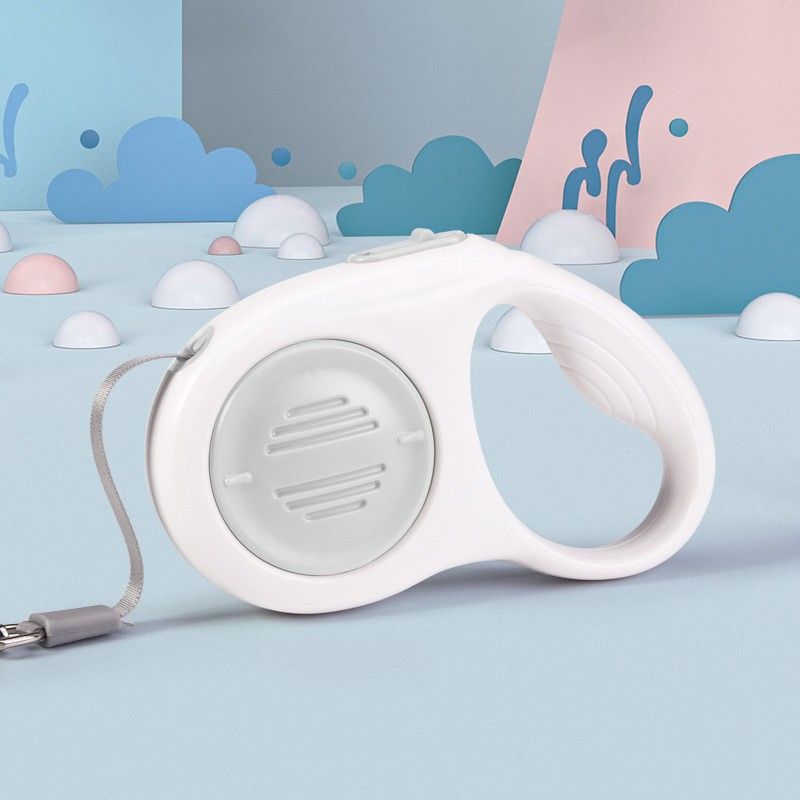 Grey 5M Automatic Retractable Dog Leash -Extendable Pet Lead with One-Button Brake Lock, Tangle-Free 360 V888-ELOSUNG53295