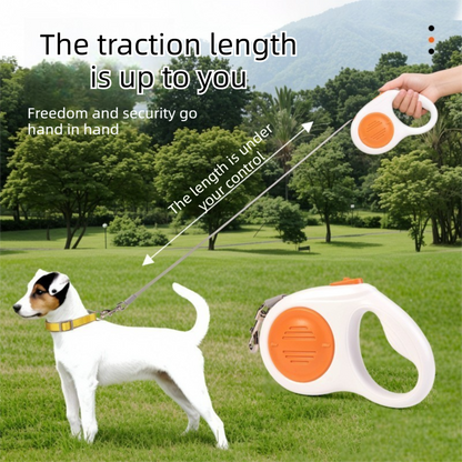 Grey 5M Automatic Retractable Dog Leash -Extendable Pet Lead with One-Button Brake Lock, Tangle-Free 360 V888-ELOSUNG53295