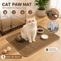 Brown S size 40*60cm Soft Cat Scratching Mat & Lounge Bed - Durable Furniture Protector Rug, Washable Scratch V888-ELOSUNG53319