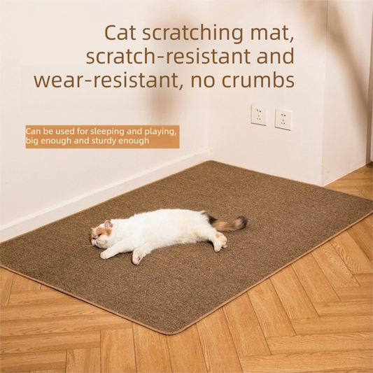 Grey M size 50*80cm Soft Cat Scratching Mat & Lounge Bed - Durable Furniture Protector Rug, Washable Scratch V888-ELOSUNG53321