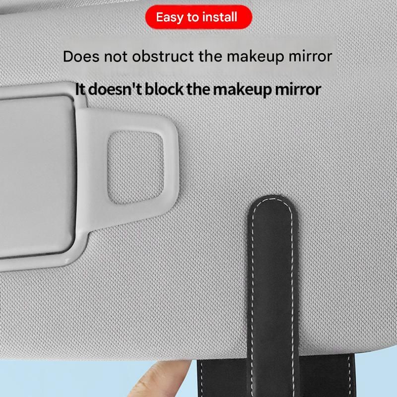 Orange Car Sun Visor Eyeglasses Holder Magnetic Glasses Clip with Card Storage Multifunction Auto Sunglasses V888-ELOSUNG53327