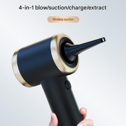 Black Handheld Cordless Vacuum Cleaner Air Duster 4-in-1 Mini Vacuum Blower Rechargeable Portable Auto Home V888-ELOSUNG53329