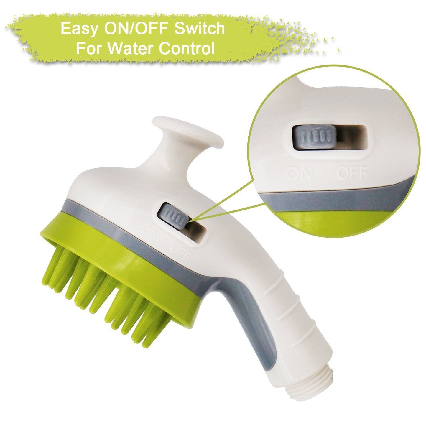 Blue Pet Bathing Shower Sprayer Brush with Water Control Switch Control Dog Grooming Massage Shampoo Rinse V888-ELOSUNG53357