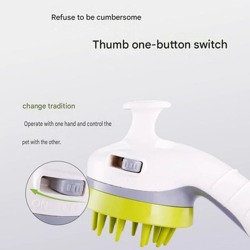 Blue Pet Bathing Shower Sprayer Brush with Water Control Switch Control Dog Grooming Massage Shampoo Rinse V888-ELOSUNG53357