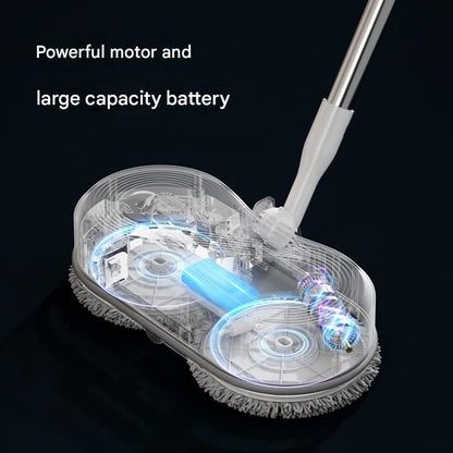 White Cordless Electric Spray Mop with LED Light Adjustable Handle Wireless Self-Propelled Floor Cleaner for V888-ELOSUNG53375