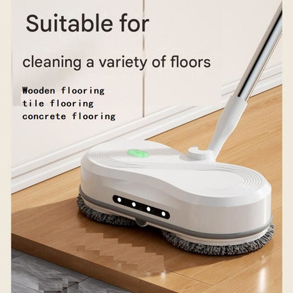 White Cordless Electric Spray Mop with LED Light Adjustable Handle Wireless Self-Propelled Floor Cleaner for V888-ELOSUNG53375