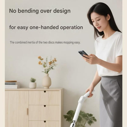 White Cordless Electric Spray Mop with LED Light Adjustable Handle Wireless Self-Propelled Floor Cleaner for V888-ELOSUNG53375
