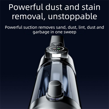 Black and Grey Cordless Handheld Vacuum Cleaner 17000Pa High Suction Portable Rechargeable 5 in 1 Car Home V888-ELOSUNG53390