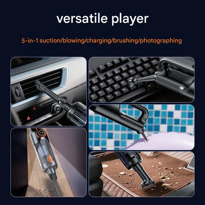 Black and Grey Cordless Handheld Vacuum Cleaner 17000Pa High Suction Portable Rechargeable 5 in 1 Car Home V888-ELOSUNG53390