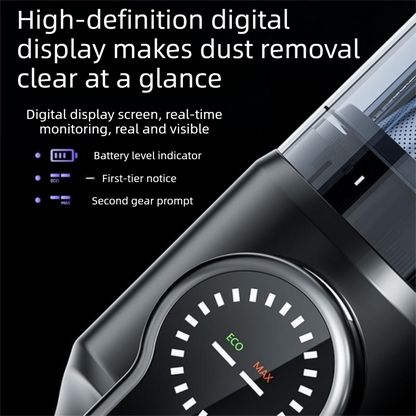 Black and Grey Cordless Handheld Vacuum Cleaner 17000Pa High Suction Portable Rechargeable 5 in 1 Car Home V888-ELOSUNG53390