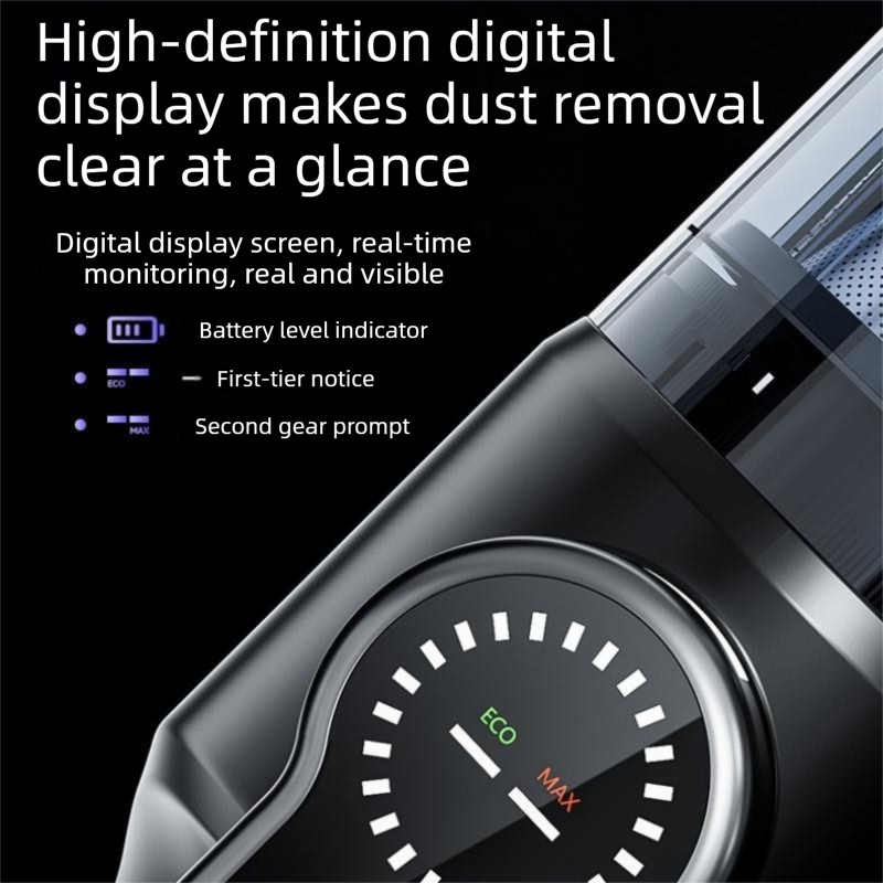 Silver and Orange Cordless Handheld Vacuum Cleaner 17000Pa High Suction Portable Rechargeable 5 in 1 Car Home V888-ELOSUNG53391