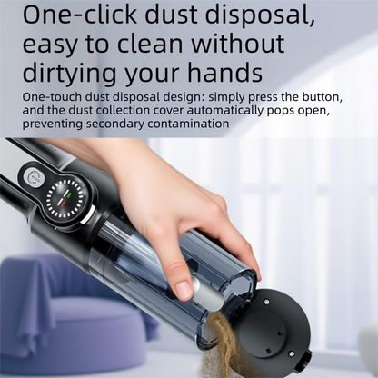 Silver and Orange Cordless Handheld Vacuum Cleaner 17000Pa High Suction Portable Rechargeable 5 in 1 Car Home V888-ELOSUNG53391