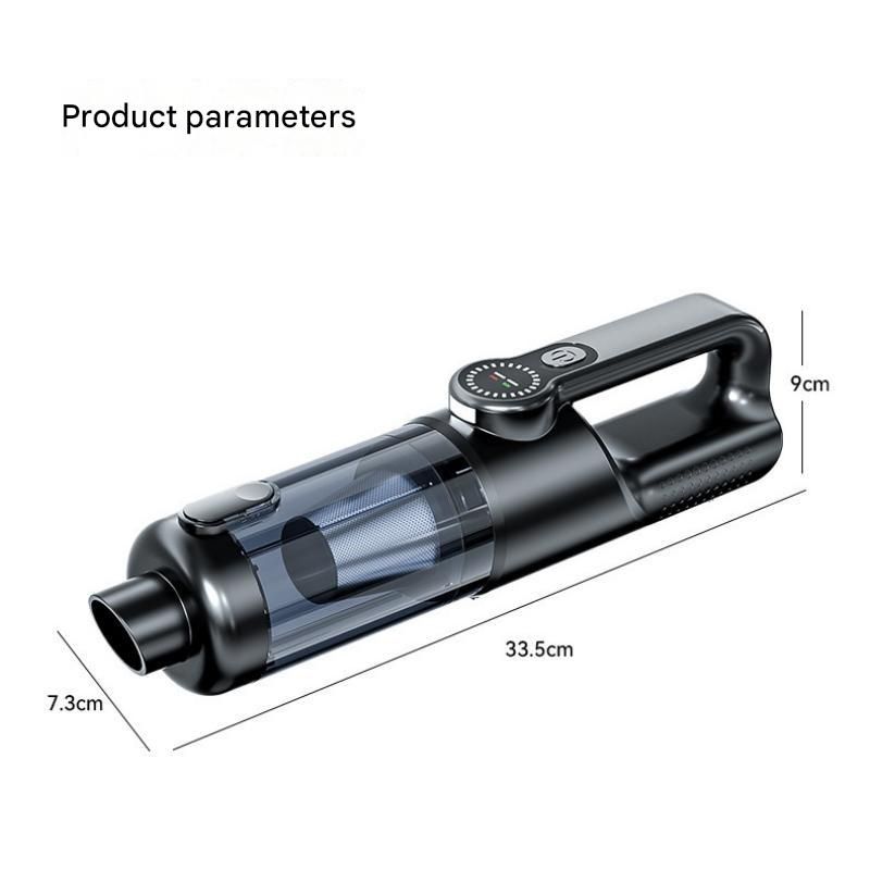 Silver and Orange Cordless Handheld Vacuum Cleaner 17000Pa High Suction Portable Rechargeable 5 in 1 Car Home V888-ELOSUNG53391