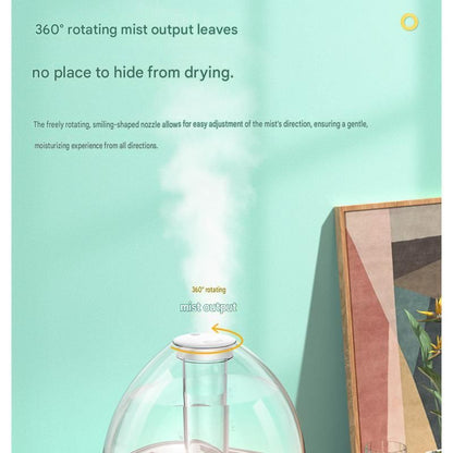Blue 1.5L Ultrasonic Humidifier with 360 degrees Rotating Mist Nozzle, Quiet Aroma Diffuser & 7-Color Night V888-ELOSUNG53416