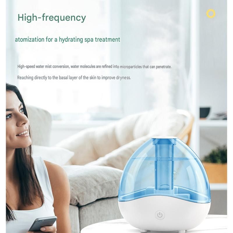 Blue 1.5L Ultrasonic Humidifier with 360 degrees Rotating Mist Nozzle, Quiet Aroma Diffuser & 7-Color Night V888-ELOSUNG53416