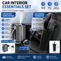 2 pcs Car interior essentials set-Grey Car Air Vent Aroma Diffuser &Black Hanging Storage Bin- hanging V888-ELOSUNG53448