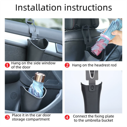 2 pcs Car interior essentials set-Golden Car Air Vent Aroma Diffuser &Black Hanging Storage Bin- hanging V888-ELOSUNG53449