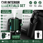 2 pcs Car interior essentials set-Green Car Air Vent Aroma Diffuser &Black Hanging Storage Bin- hanging V888-ELOSUNG53451