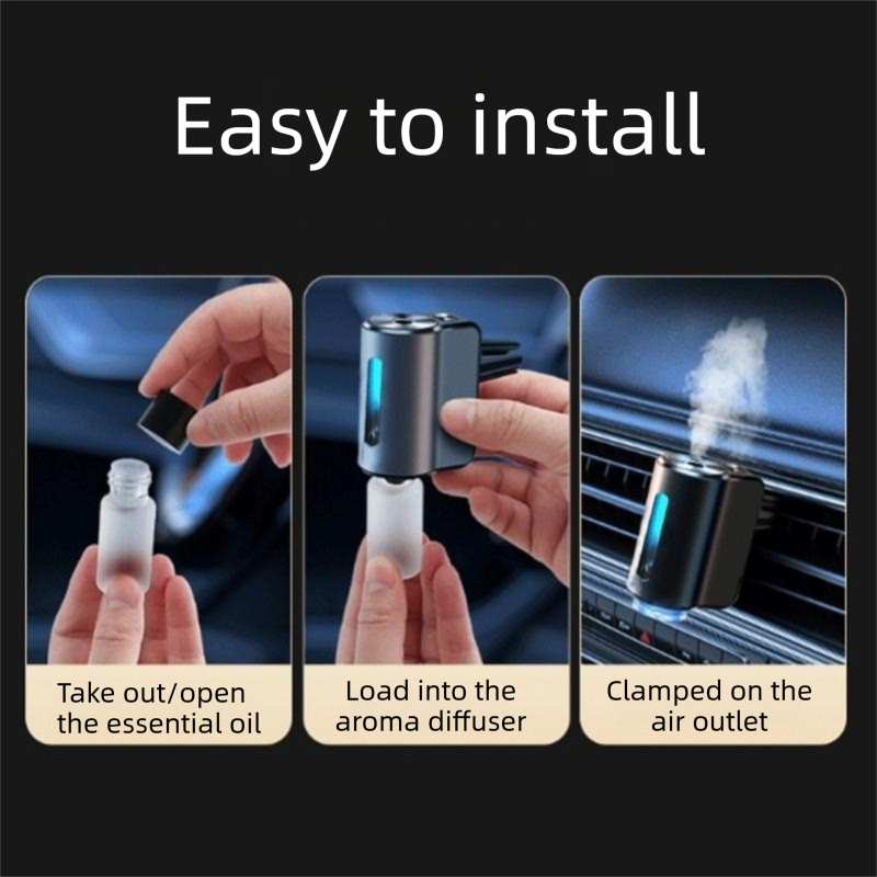 2 pcs Car interior essentials set-Green Car Air Vent Aroma Diffuser &Black Hanging Storage Bin- hanging V888-ELOSUNG53451