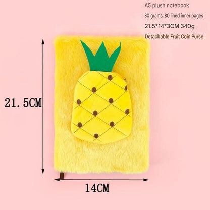 Fruit-Shaped Office Supplies Set-3 packs Watermelon Shaped Sticky Notes  and A5 Plush Notebook with Watermelon Shaped Detachable Coin Purse - Cute Memo Pads for Journaling Office School Gift Ready