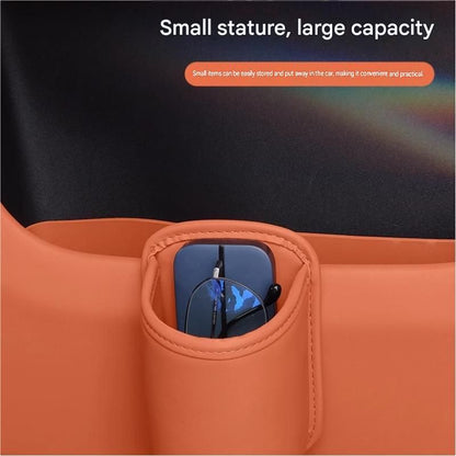 White Universal Car Door Cup Holder - PU Leather Hanging Storage Organizer for Seat Back and Console side and Door storage compartment - Multi-Purpose Beverage Pocket with Secure Clip Design for Travel and Commute