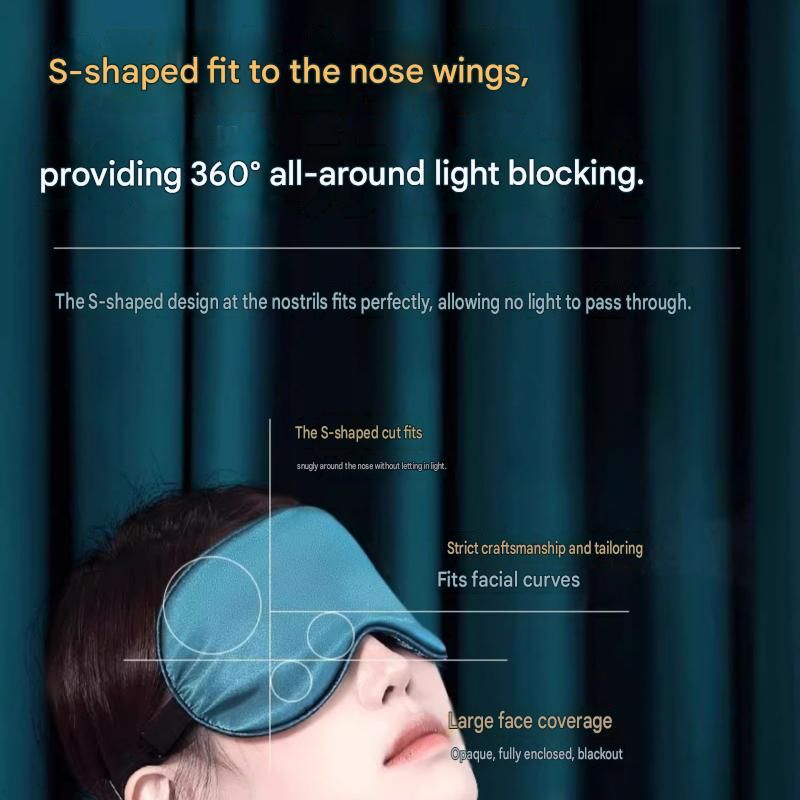 Pink Spandex Sleep Eye Mask - 360 Degree Blackout, Zero Pressure Fit, Adjustable Strap, Includes Storage Bag and Earplugs for Travel and Napping