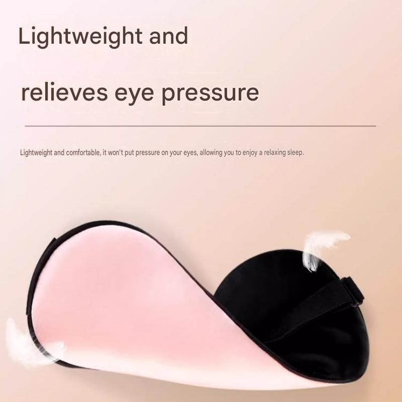 Pink Spandex Sleep Eye Mask - 360 Degree Blackout, Zero Pressure Fit, Adjustable Strap, Includes Storage Bag and Earplugs for Travel and Napping