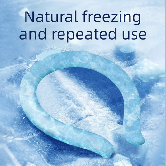 Gradient Blue Instant Cool PCM Neck Ring - 28 degrees C Phase Change Material for Sweat-Free Relief - V888-ELOSUNG54002
