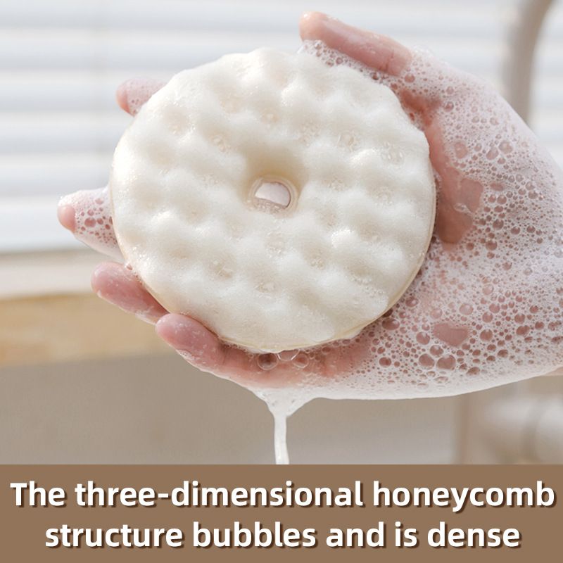 2 Suction Cups + 4 Honeycomb Kitchen Sponges Set - Dishwashing Cleaning Scrubbers V888-ELOSUNG54022