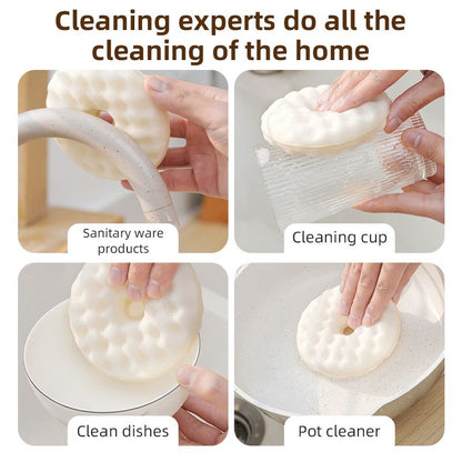 2 Suction Cups + 4 Honeycomb Kitchen Sponges Set - Dishwashing Cleaning Scrubbers V888-ELOSUNG54022
