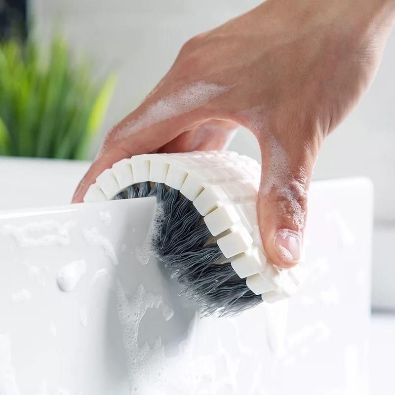 3 Pack Flexible Bendable Cleaning Brushes Multi-Purpose Kitchen Bathroom Scrubber Set for Faucets Tiles V888-ELOSUNG54028