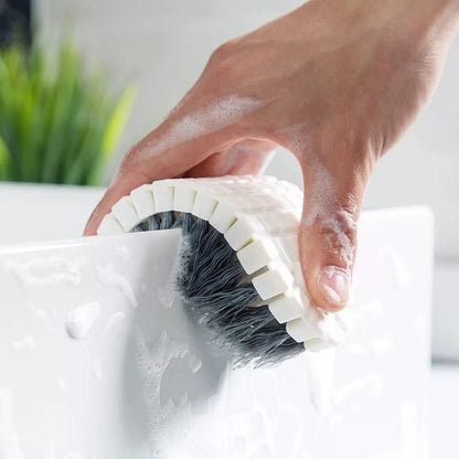 3 Pack Flexible Bendable Cleaning Brushes Multi-Purpose Kitchen Bathroom Scrubber Set for Faucets Tiles V888-ELOSUNG54028