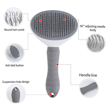 Silver Tiger Cat Complete Cat Care Set - One-Touch Deshedding Brush, Stainless Steel Nail Clipper & Fur V888-ELOSUNG54044