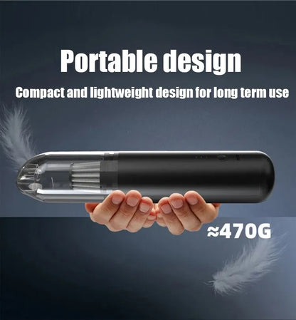 Black Mini Wireless Handheld Vacuum Cleaner--Wireless Mini Dust Cleaner with Strong Suction, USB Type C V888-ELOSUNG54057