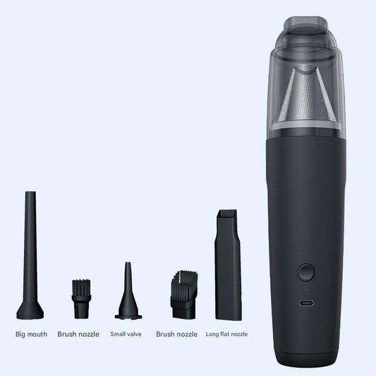 Black Portable Handheld Vacuum Cleaner - Cordless USB Rechargeable Mini Dust Cleaner with Blow and Suction V888-ELOSUNG54059