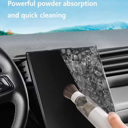 White Cordless Dust Buster Vacuum Cleaner- Cordless Mini Dust Cleaner with Soft Brush Attachment, USB V888-ELOSUNG54060