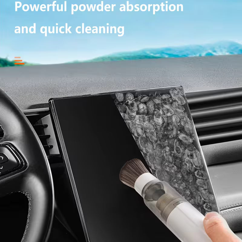 Black Cordless Dust Buster Vacuum Cleaner- Cordless Mini Dust Cleaner with Soft Brush Attachment, USB V888-ELOSUNG54061