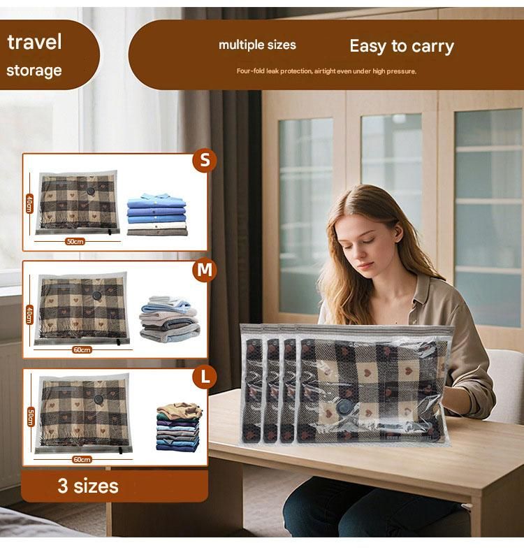 56L Large-Capacity Fabric Storage Bin & 6-Piece Vacuum Compression Bag Set - Reusable Compression Storage V888-ELOSUNG54065