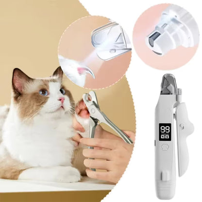 2 in 1 Pet Nail Clippers with Grinder LED Light Rechargeable Electric Dog Cat Nail Trimmer with LCD Display V888-ELOSUNG54069