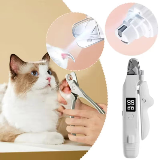 2 in 1 Pet Nail Clippers with Grinder LED Light Rechargeable Electric Dog Cat Nail Trimmer with LCD Display V888-ELOSUNG54069