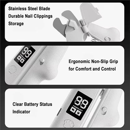 2 in 1 Pet Nail Clippers with Grinder LED Light Rechargeable Electric Dog Cat Nail Trimmer with LCD Display V888-ELOSUNG54069