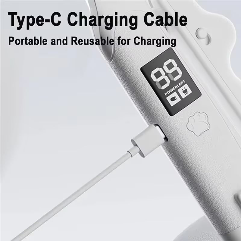 2 in 1 Pet Nail Clippers with Grinder LED Light Rechargeable Electric Dog Cat Nail Trimmer with LCD Display V888-ELOSUNG54069