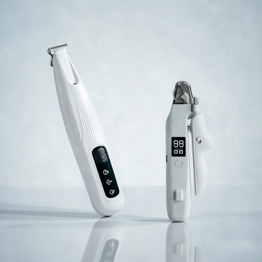2 in 1 Pet Nail Clipper and Paw Trimmer Set USB Rechargeable Dog Cat Grooming Kit with LED Display Low Noise V888-ELOSUNG54079