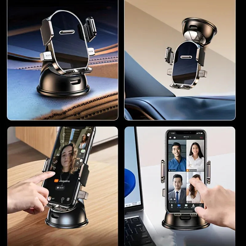 Universal Car Phone Mount Dashboard Windscreen Holder Anti Slip Vacuum Suction Mobile Phone Stand 360 V888-ELOSUNG54082