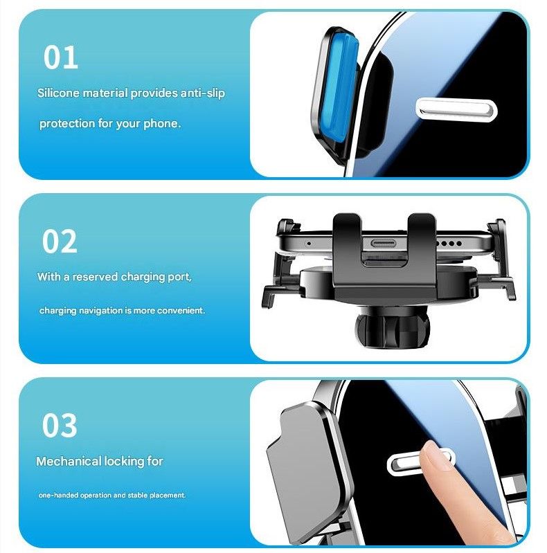 Universal Car Phone Mount Dashboard Windscreen Holder Anti Slip Vacuum Suction Mobile Phone Stand 360 V888-ELOSUNG54082